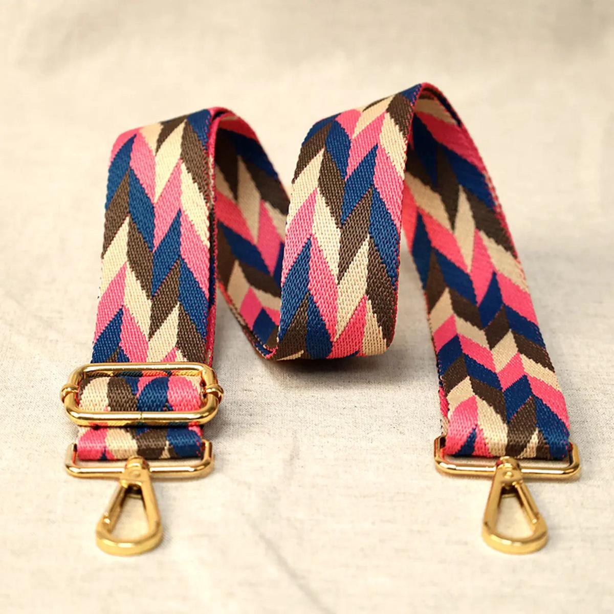 Adjustable Shoulder Strap Multicolor Chevron