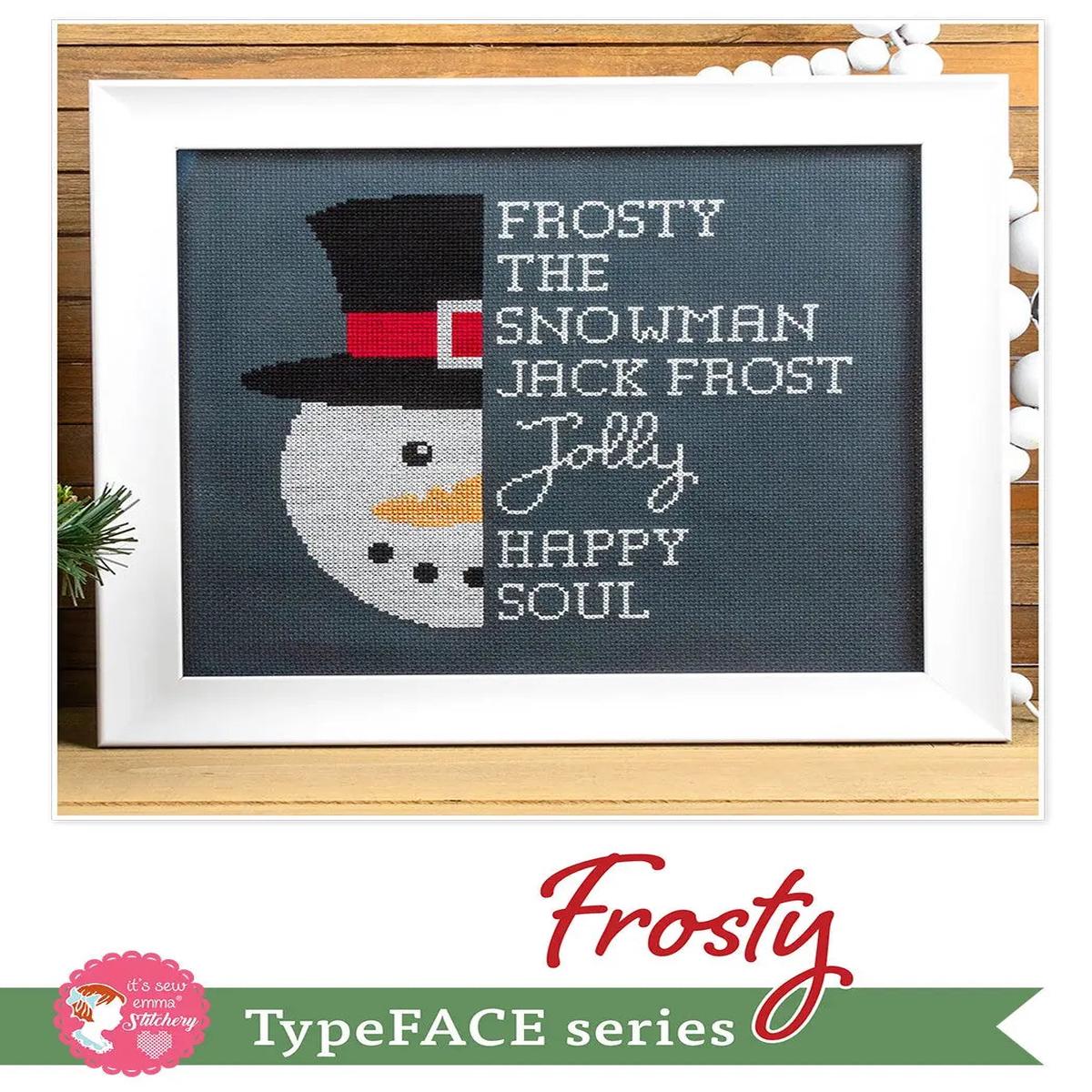 Frosty TypeFACE Cross Stitch Pattern