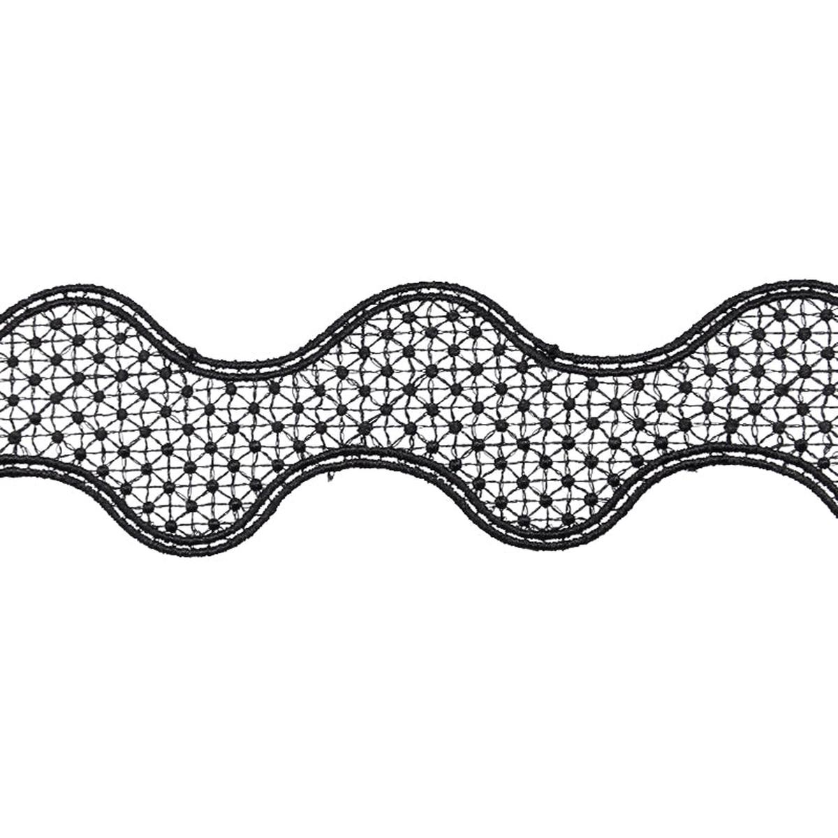 Scalloped Venise Lace Trim, 2-inch X 5 Yards Floral Starburst Openwork Border