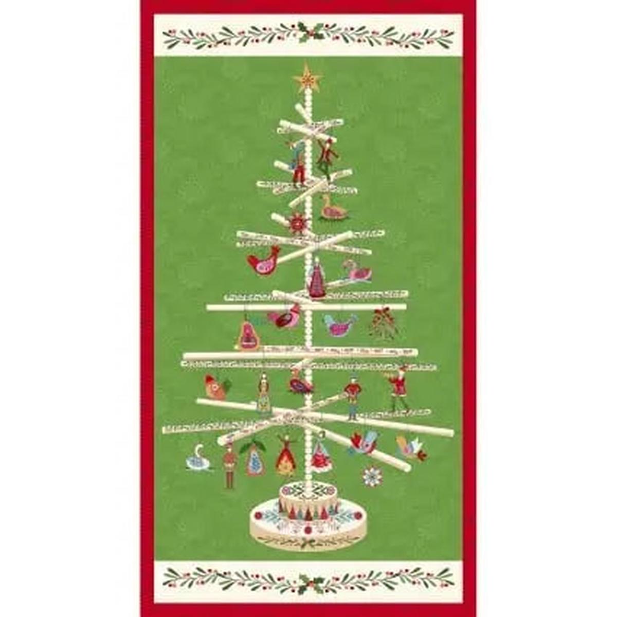 Scandinavian Holiday Scandi Tree - Panel