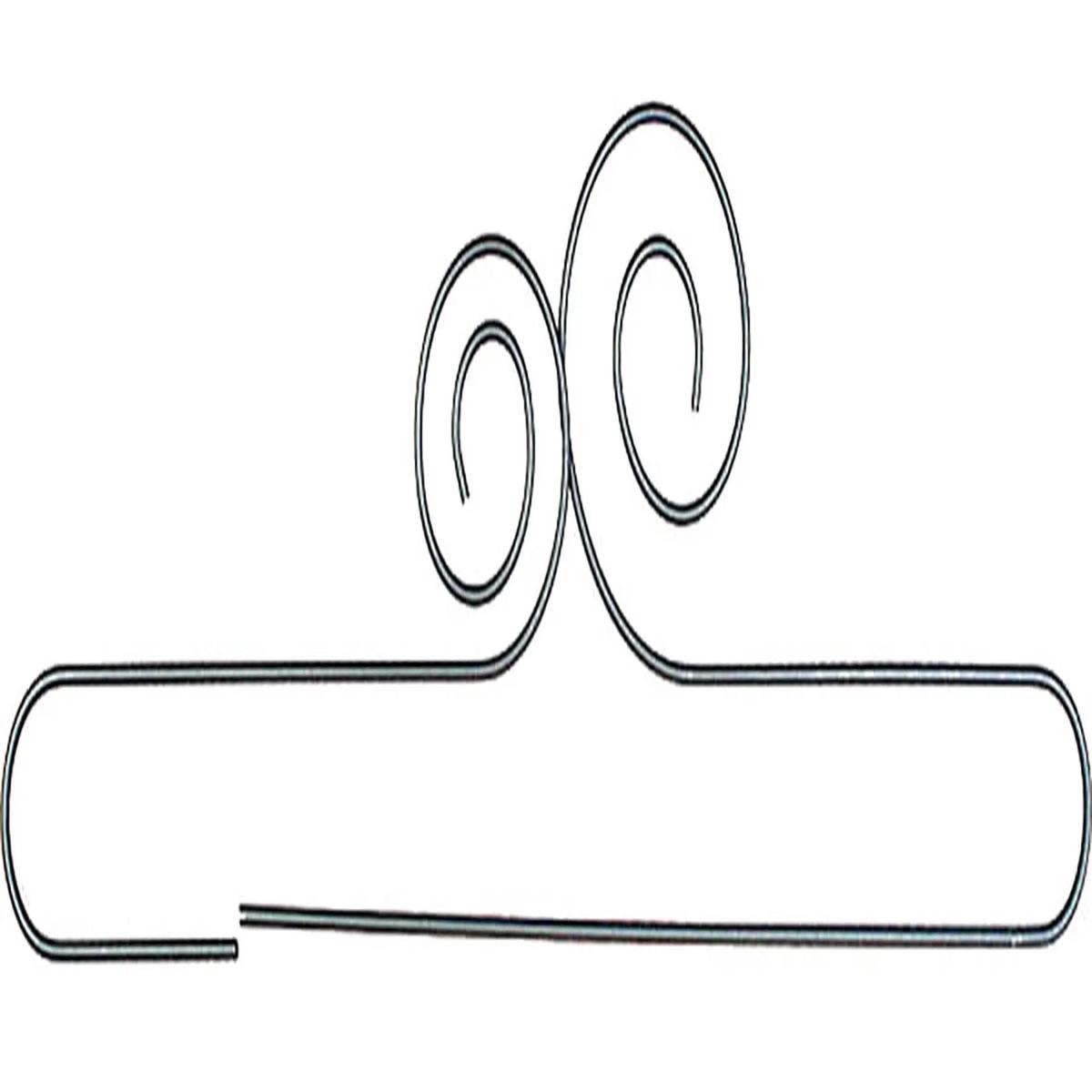 20in Double Scroll Split Btm Hanger Silver Tex