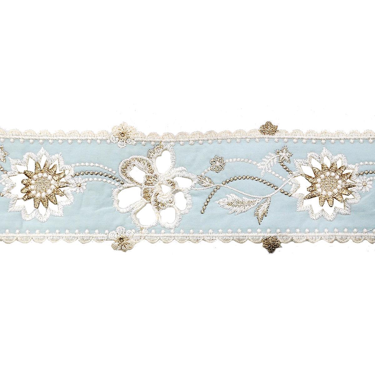 3-inch Floral Lace Trim Tape 5 Yard Roll | Style BR-7556