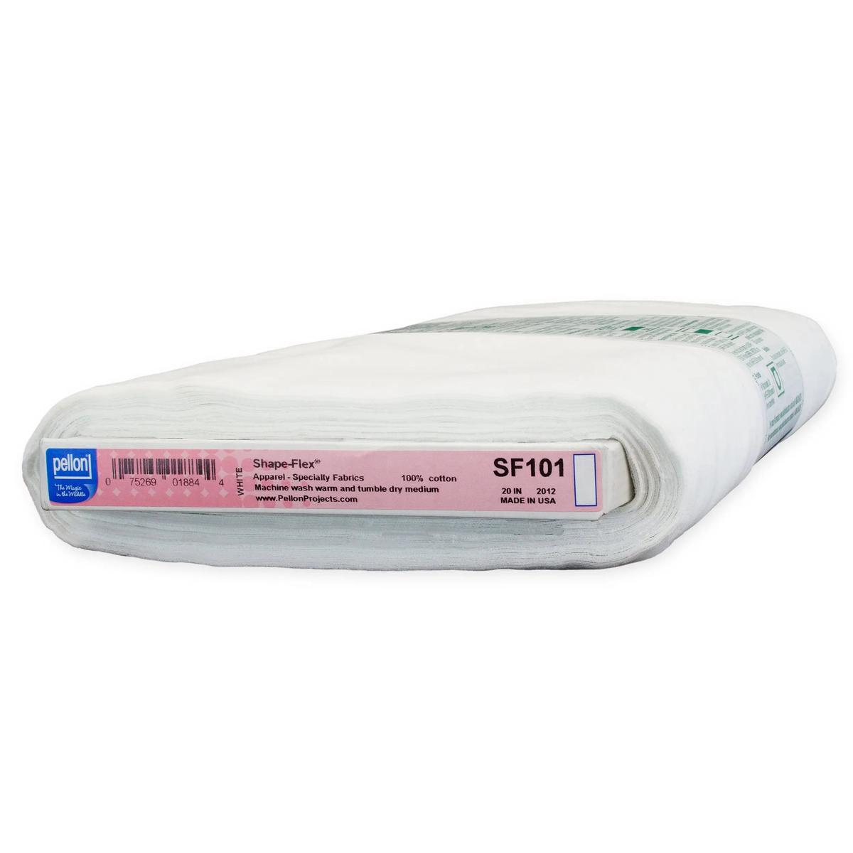 Pellon SF101 Shape-Flex Cotton Woven Fusible Interfacing 20" x 10 yards Bolt. Color: White.