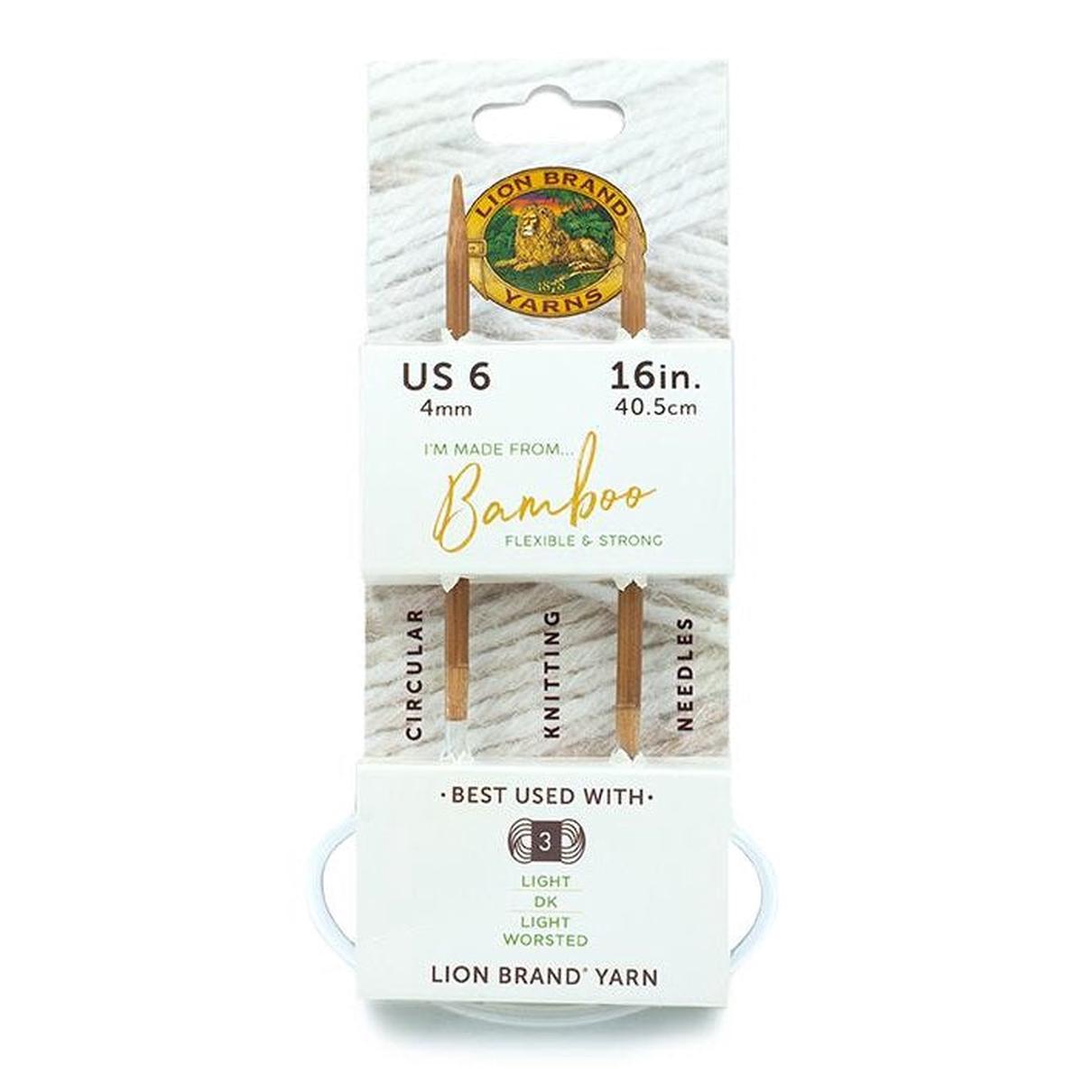 Lion Brand Bamboo Circular Knitting Needle 16" Size 6 (4mm)