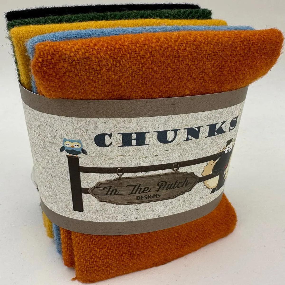 Autumn Wool Chunks 5pc 9in x 10in