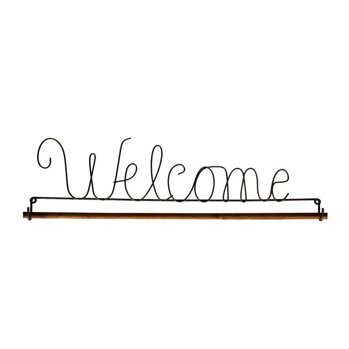 16in Welcome Fabric Holder