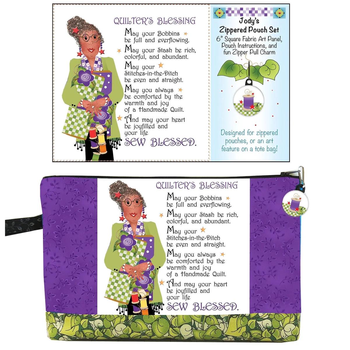 Zipper Pouch Set Star Quilters Blessing