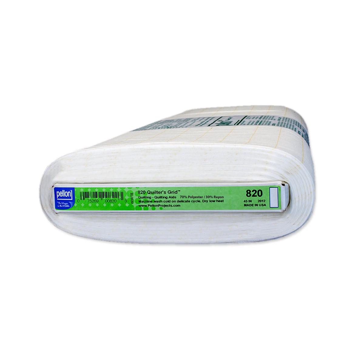 Pellon 820 Fusible Quilter's Grid 45" x 10 yards Bolt. Color: White.