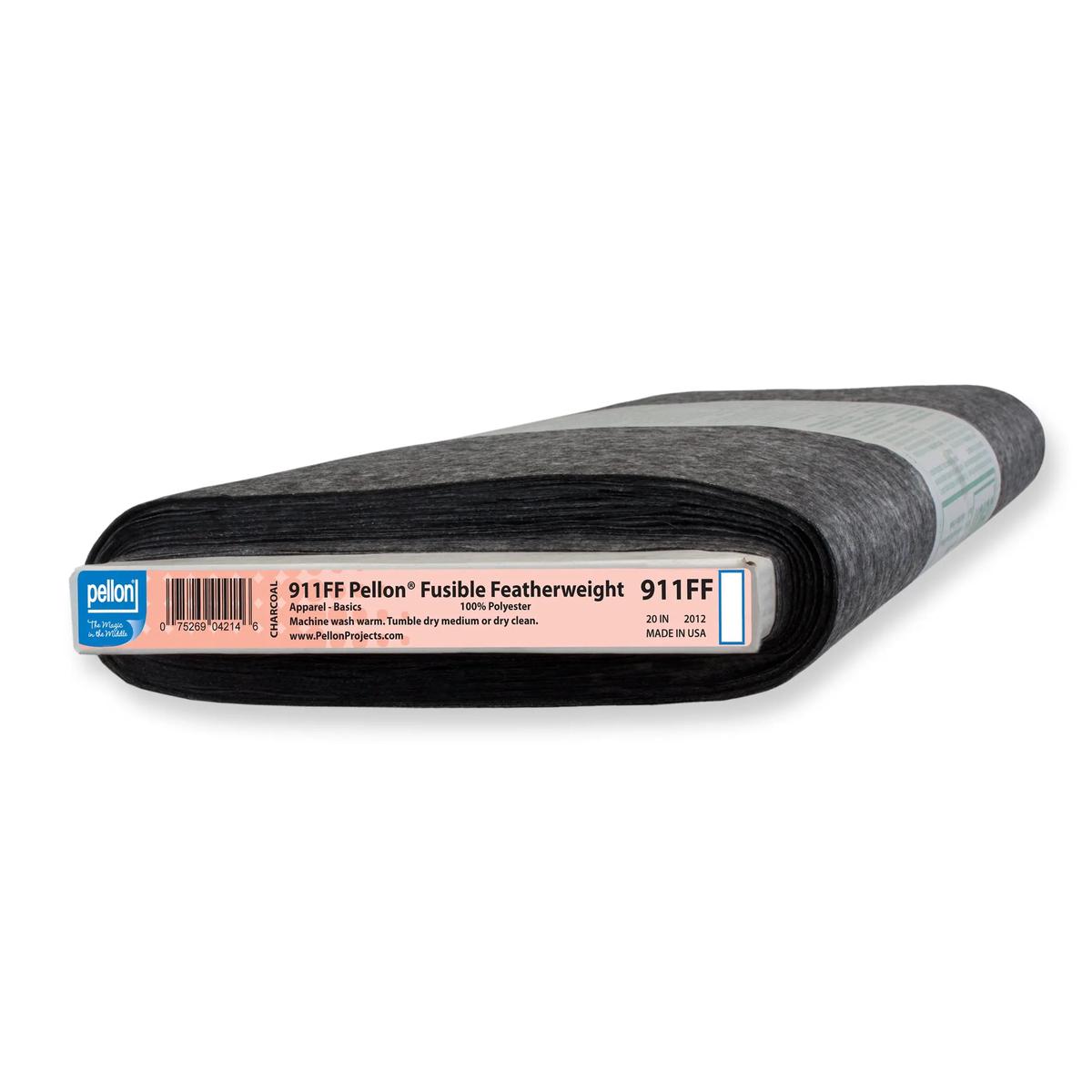 Pellon 911FF Fusible Featherweight Interfacing 20" x 10 yards Bolt. Color: Black.