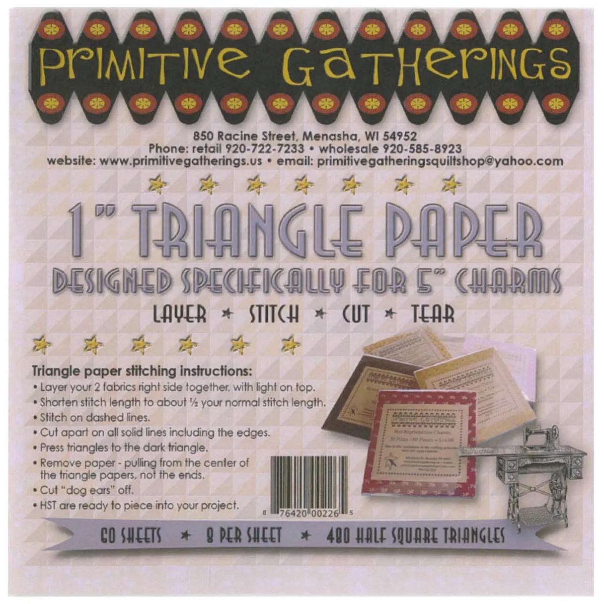 1in Triangle Paper-For Charms