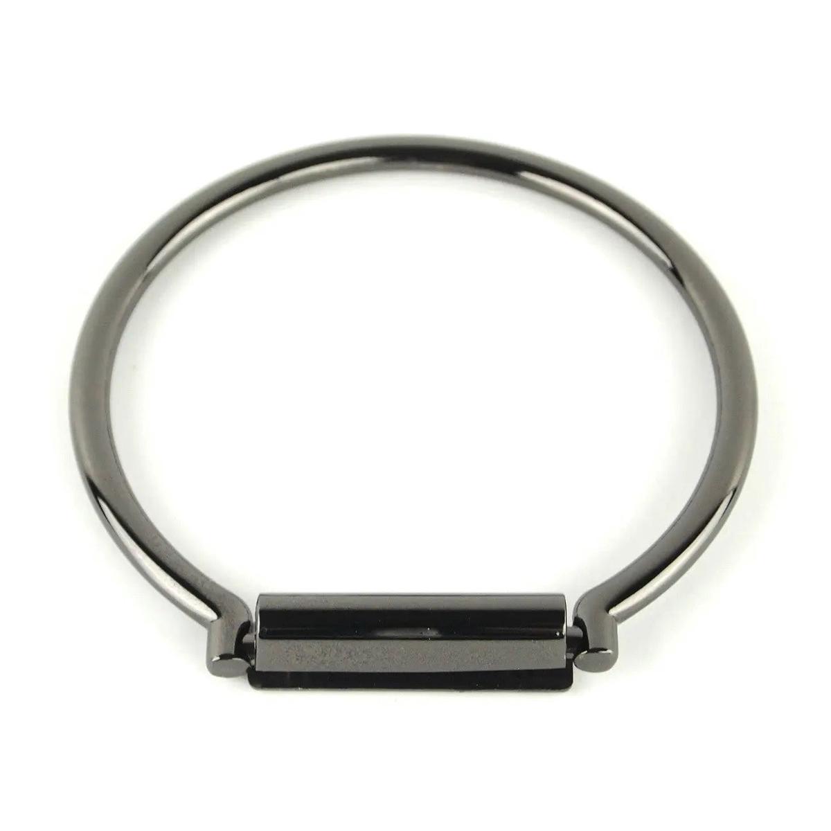 Two Round Purse Handles Gunmetal