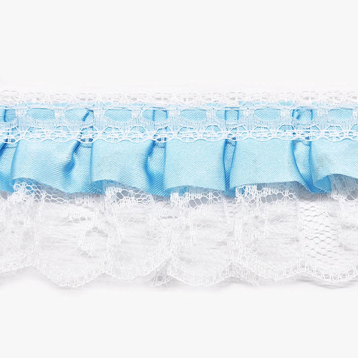Satin Pleated Ruffle Lace Trim, 2-inch X 5 Yards - For Sewing, Lingerie, Costumes & Crafts