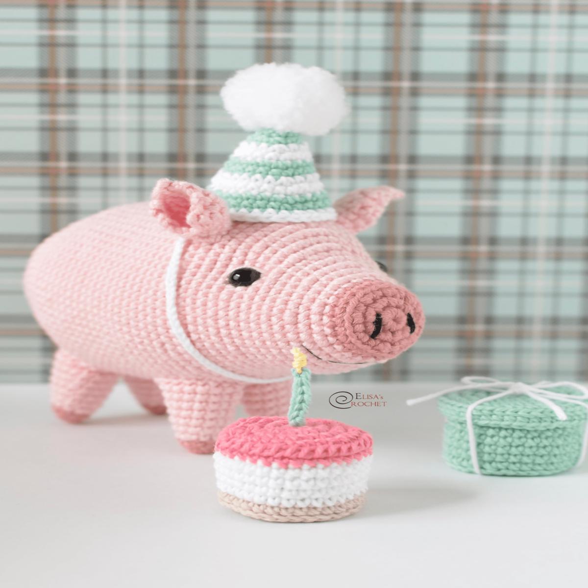 Birthday Piglet (Crochet)