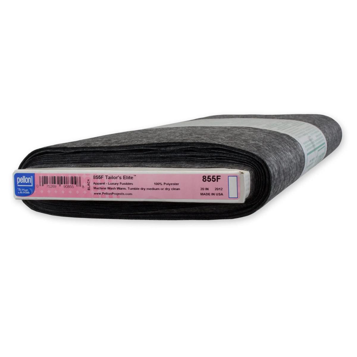Pellon 855F Tailor's Elite Interfacing 20" x 10 yards Bolt. Color: Black.