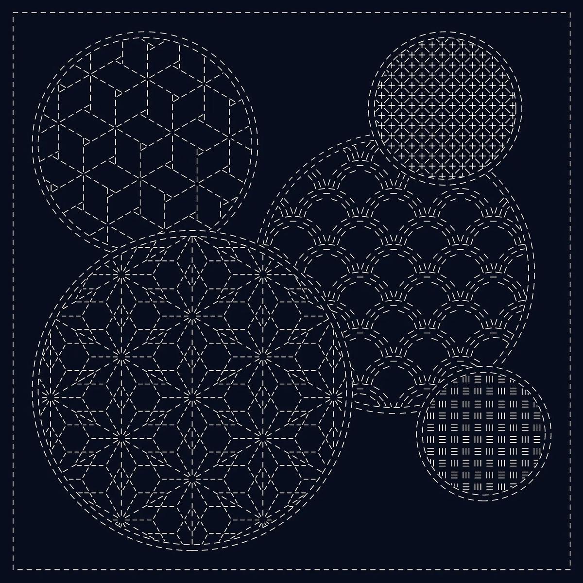 Sashiko Cloth Mixed Pattern
