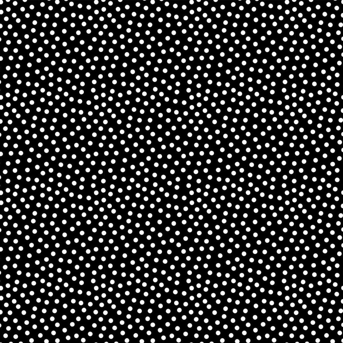 Barely Basics Lots a Dots Quilting Cuddle Black Fabric Per Yard