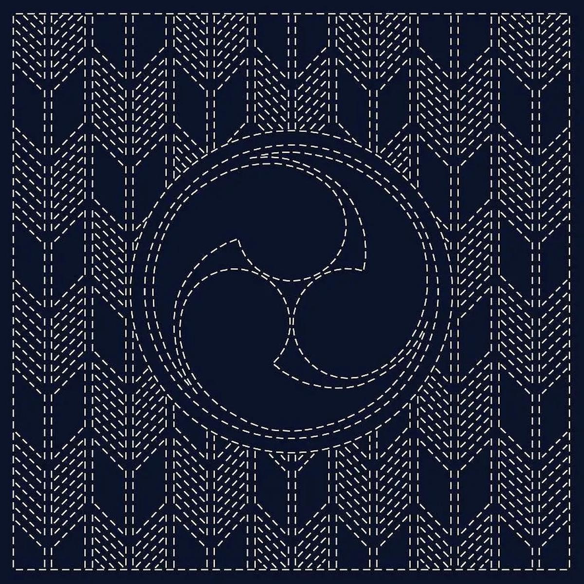Sashiko Cloth MITSU-DOMOE