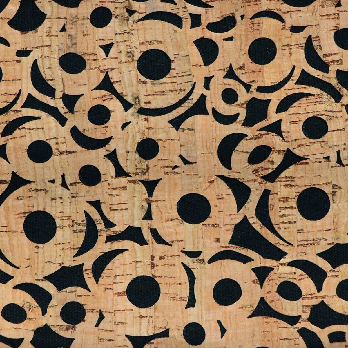 Black Canvas Backed Cheery Os Pro Lite Cork 1/2 yard
