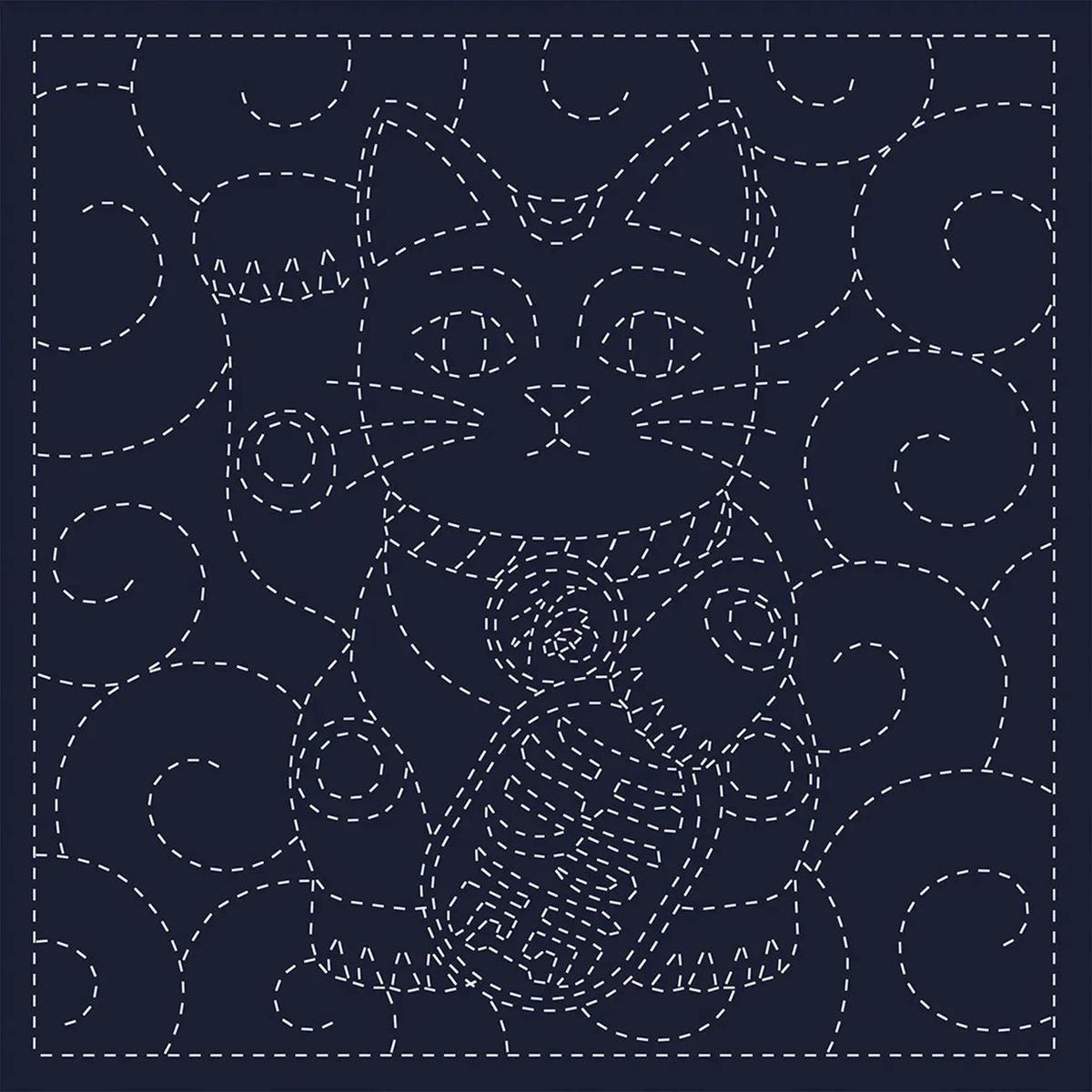 Sashiko Cloth Maneki-Neko