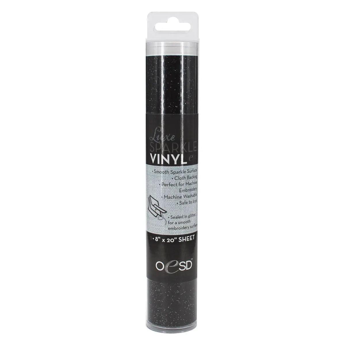 Sparkle Vinyl 8in x 20in Black