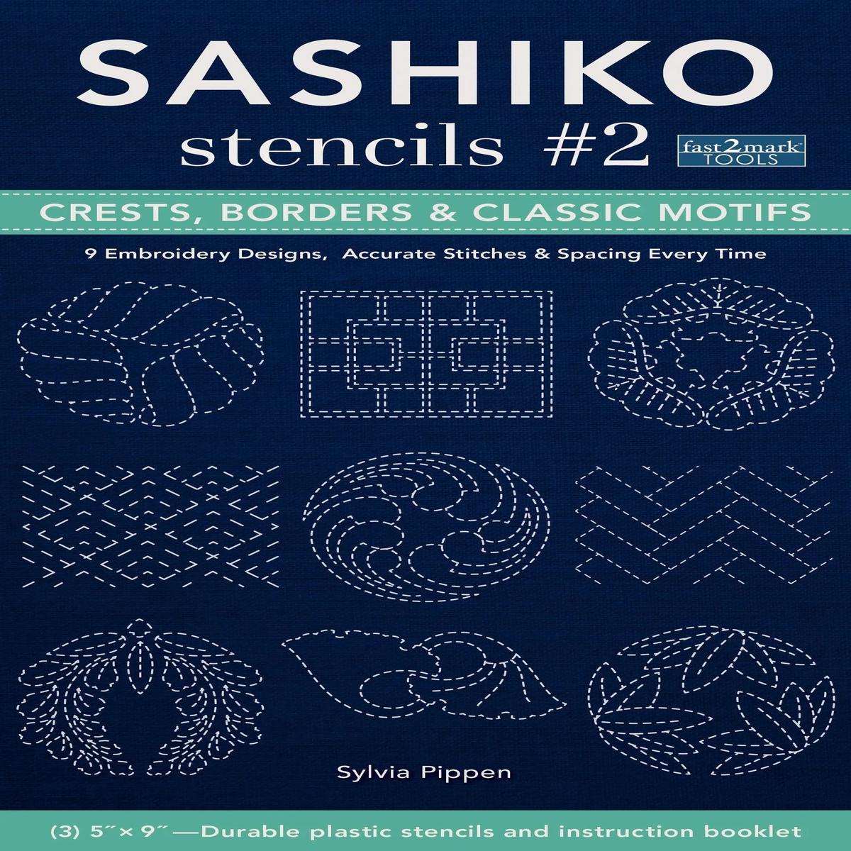 Sashiko Stencils 2 Crests Borders Classic Motifs