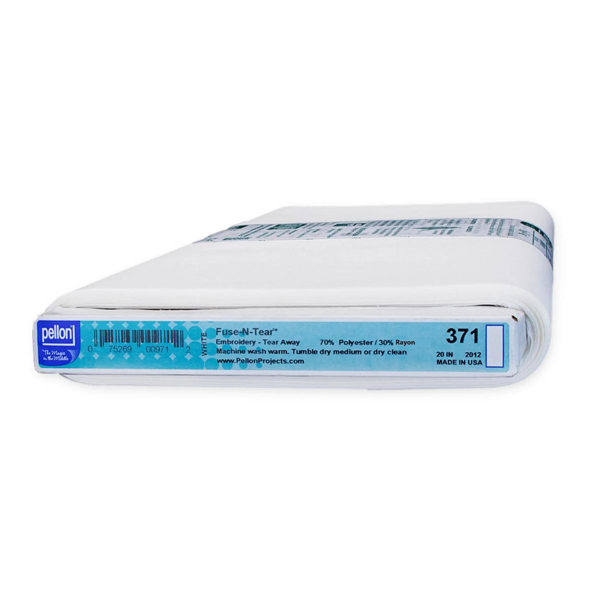 Pellon 371 Fuse-N-Tear Stabilizer 20" x 10 yards Bolt. Color: White.
