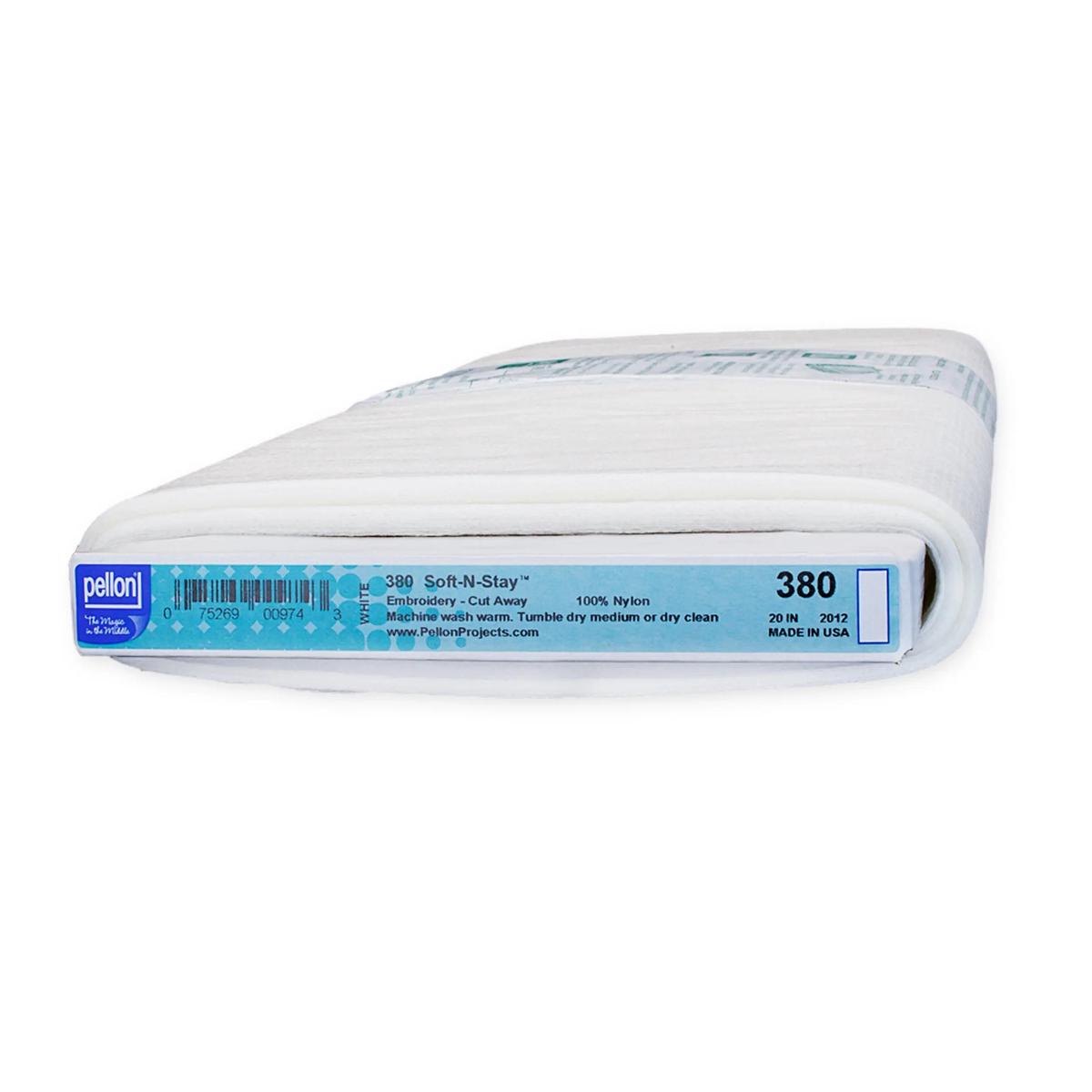 Pellon 380 Soft-N-Stay Sew-In Stabilizer 20" x 10 yards Bolt. Color: White.