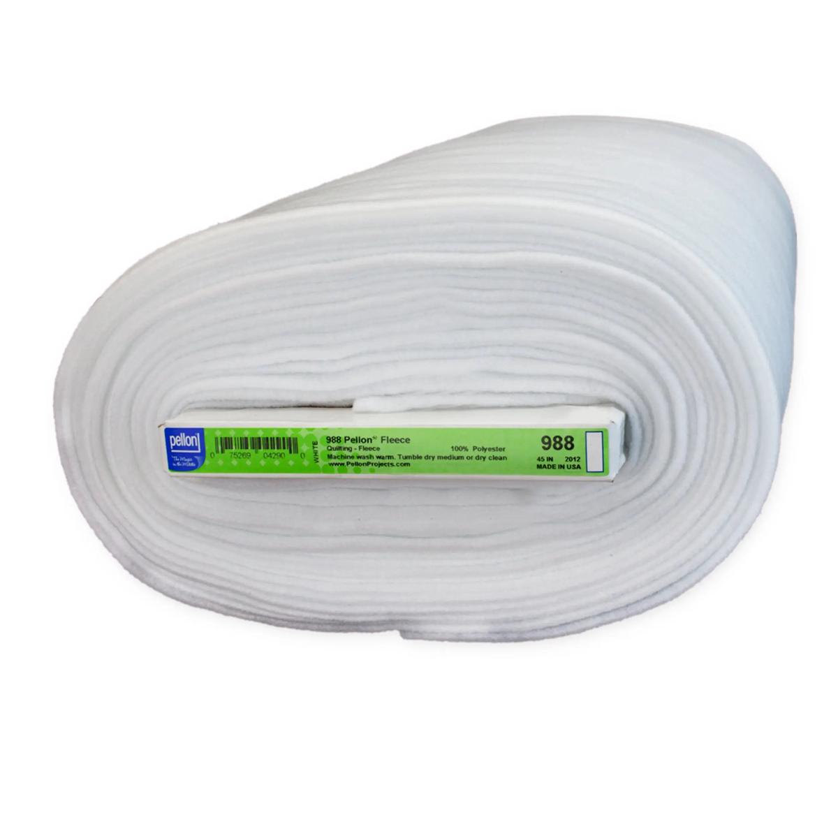 Pellon 988 Sew-In Fleece 45" x 10 yards Bolt. Color: White.