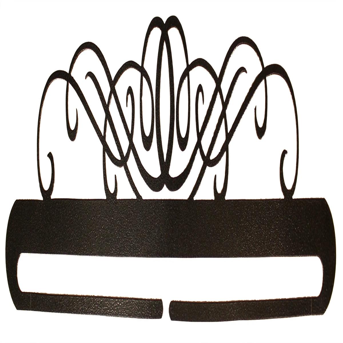 28in Windy Scroll Split Bottom Hanger Charcoal