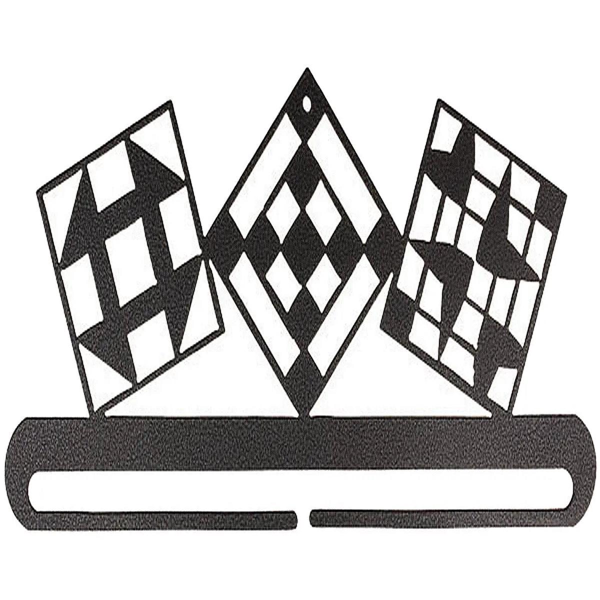 6in Quilt Block Split Bottom Charcoal Fabric Holder