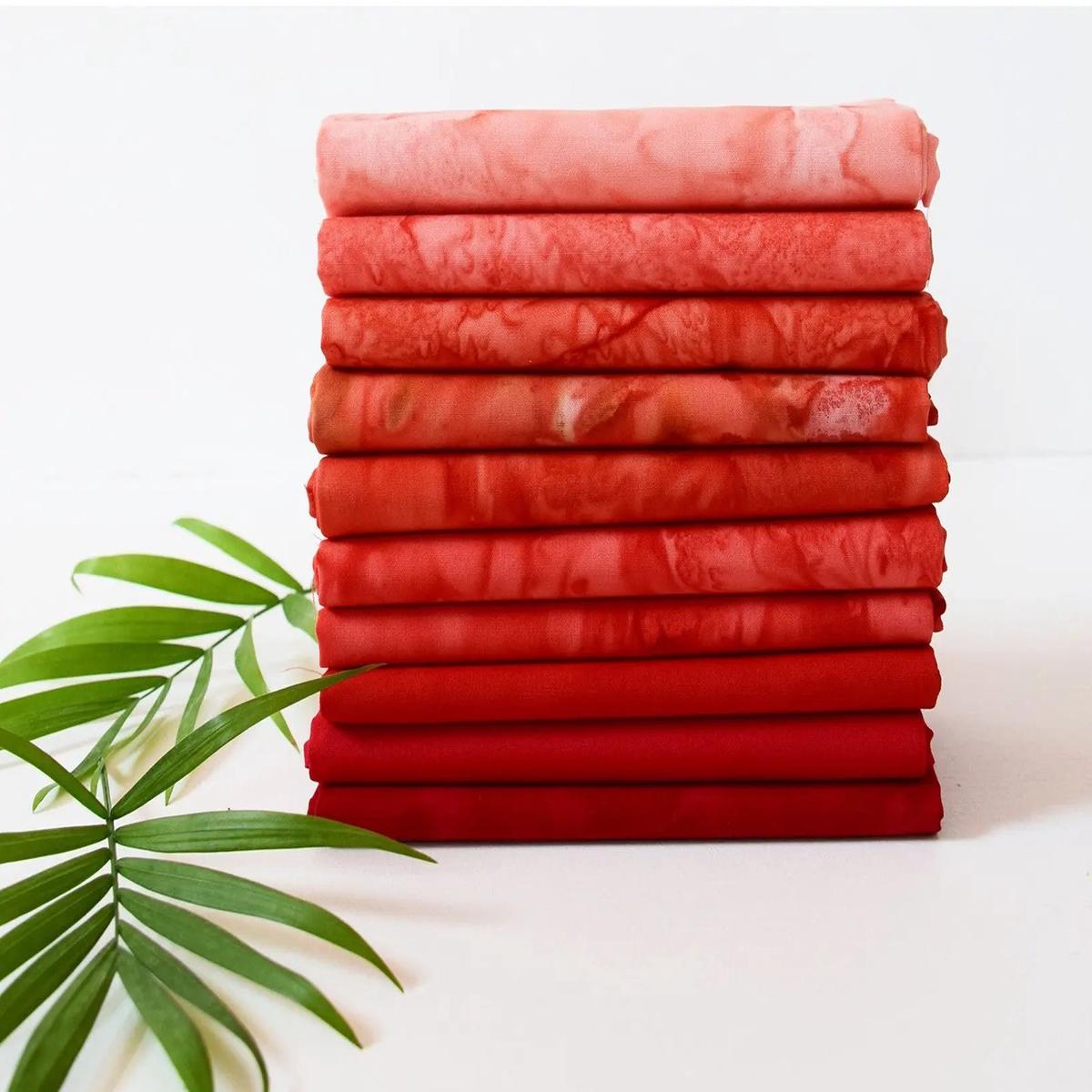 Fat Quarter Lava Tonal Loveable 10pcs/bundle