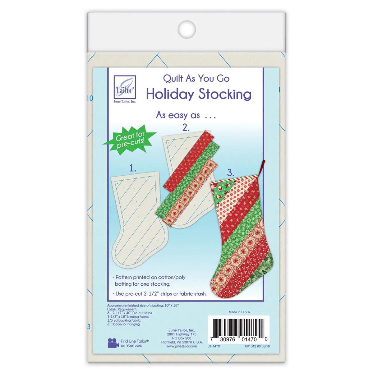 Quilt As You Go Holiday Stockings
