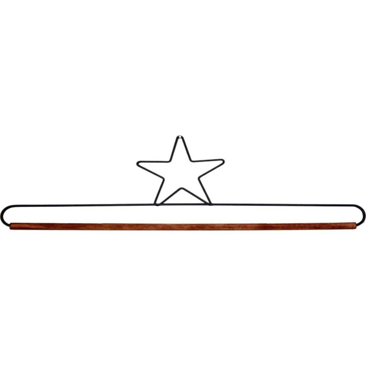 16in Star Dowel Holder Gray
