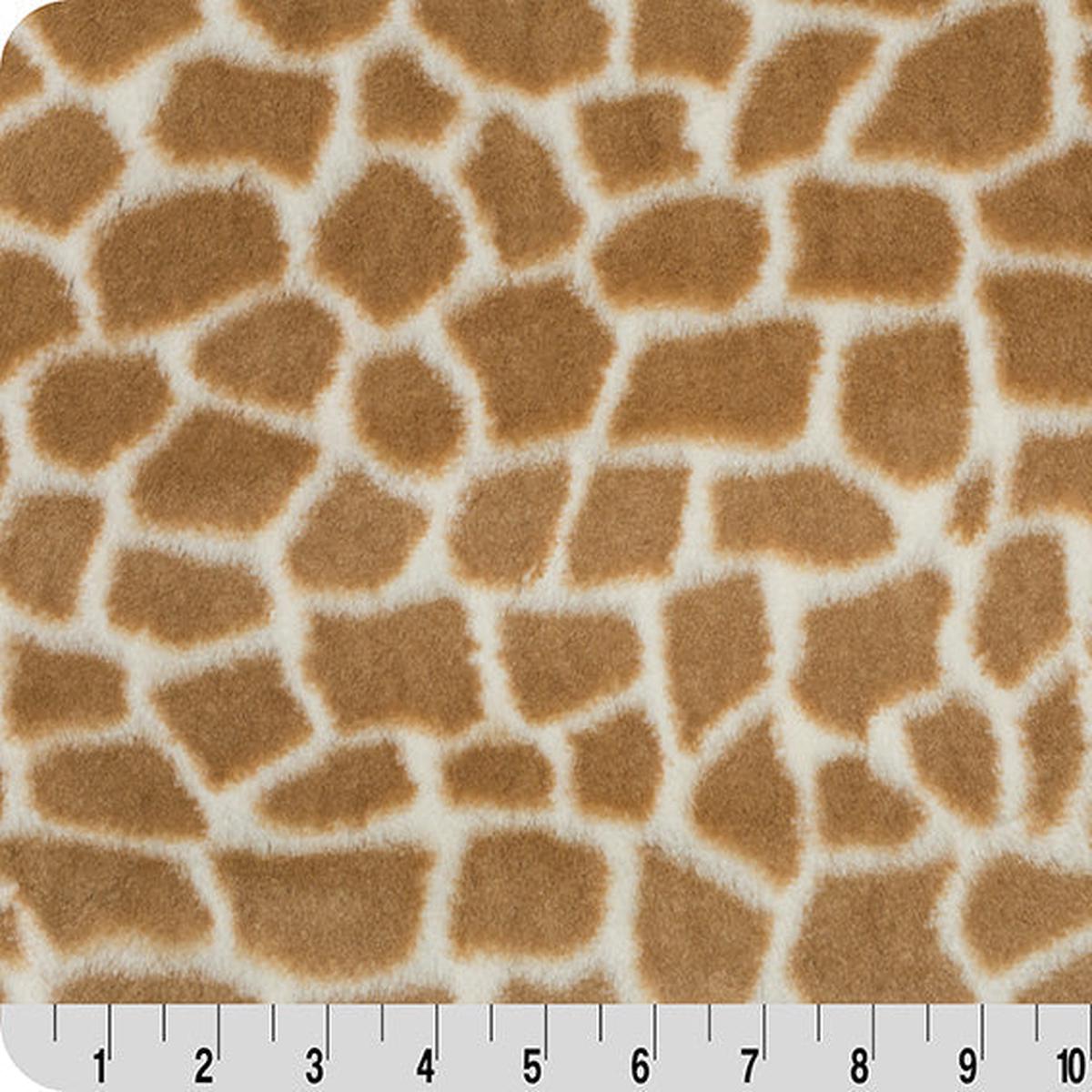 Natural/Tan Luxe Cuddle Giraffe 58/60" Fabric Per Yard