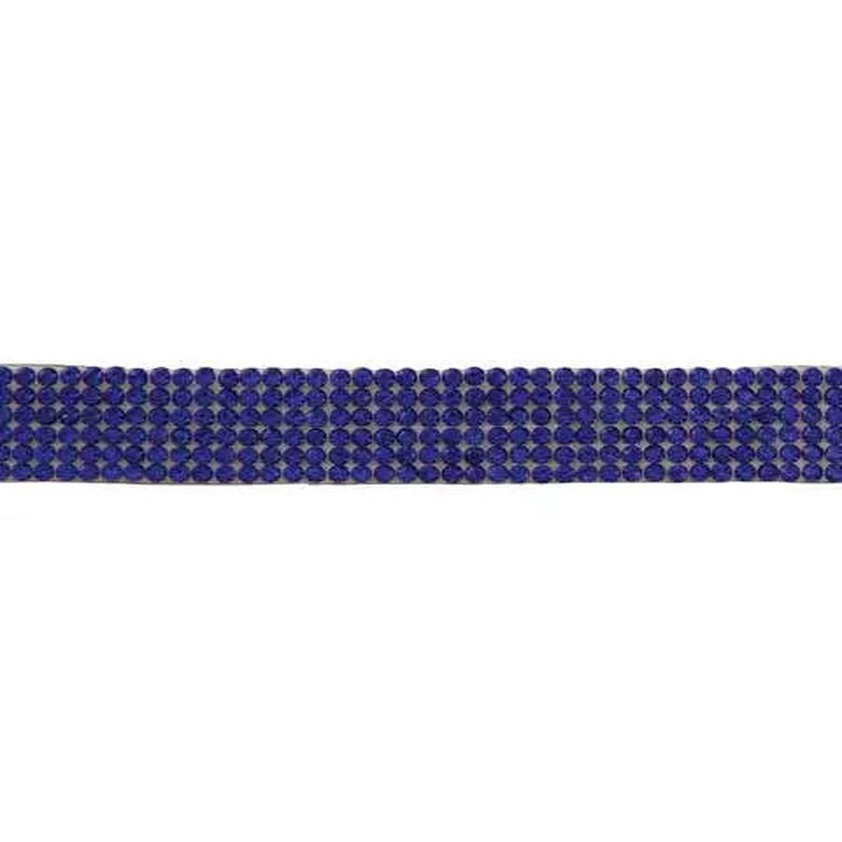 Yaya Han Iron-on Rhinestone Trim Sapphire Blue - Per Yard