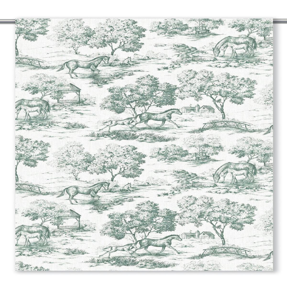 'Limoges Bay' Fabric by the Yard (Duck Egg Blue/ White)