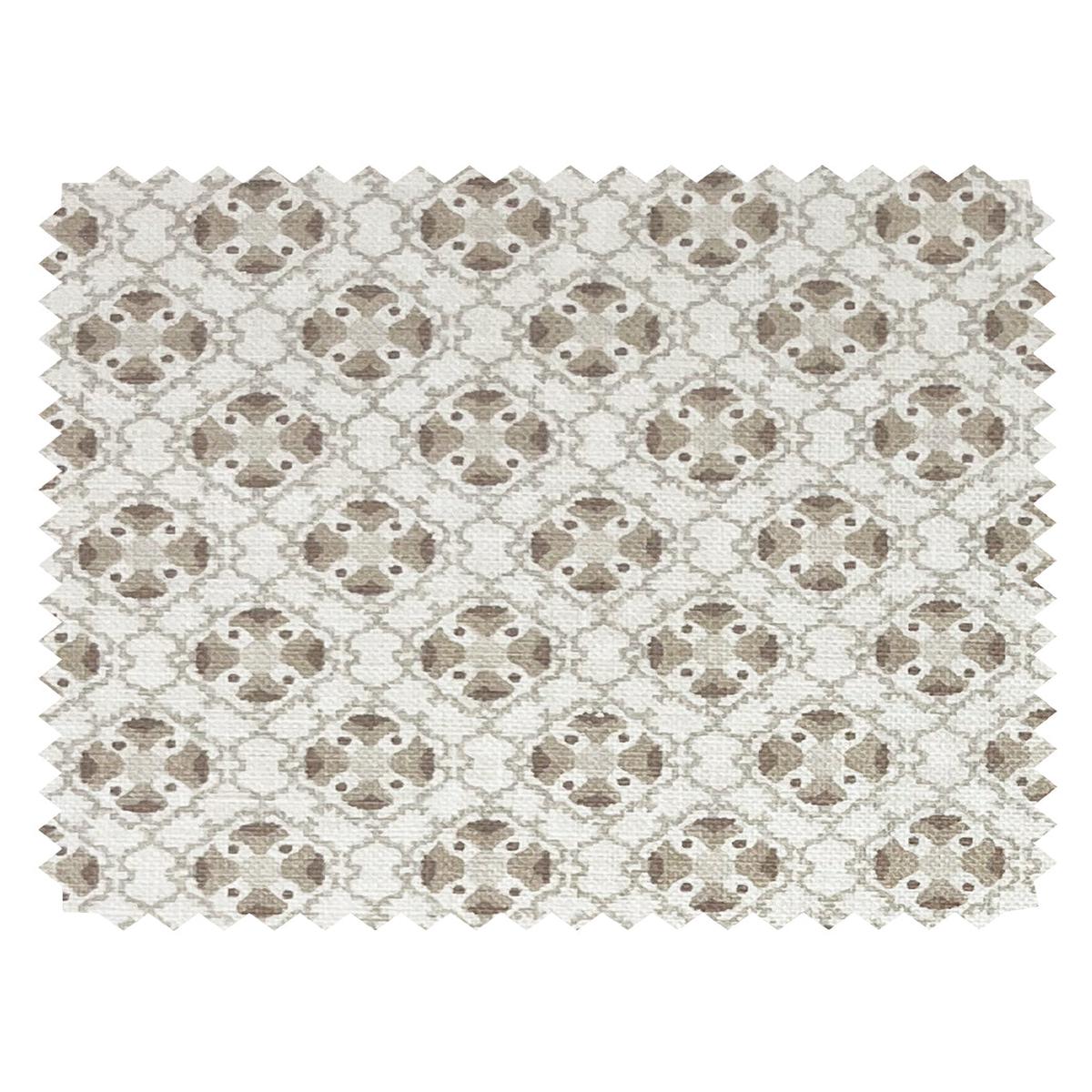 'Medallion All Over' Linen Fabric by Nathan Turner - Neutral
