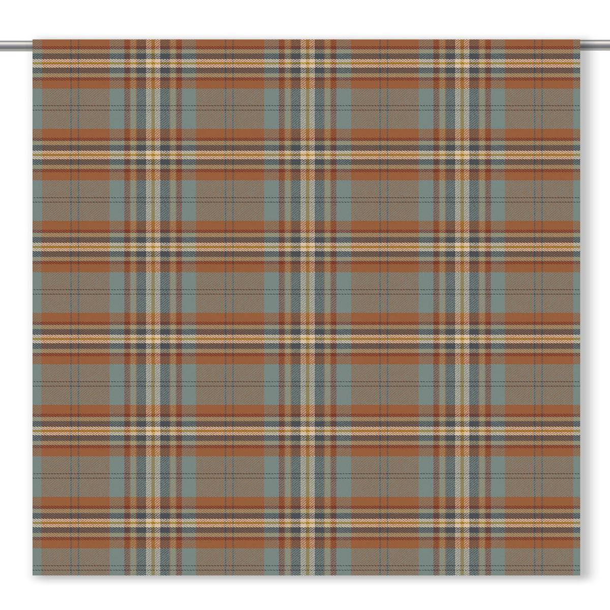 'Knight Grey' Fabric by the Yard (Caramel/ Duck Egg Blue/ Dark Gray)