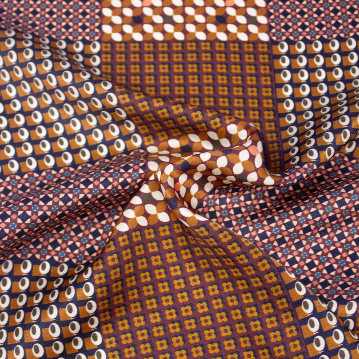 Yve Multicolour Floral Silk Fabric