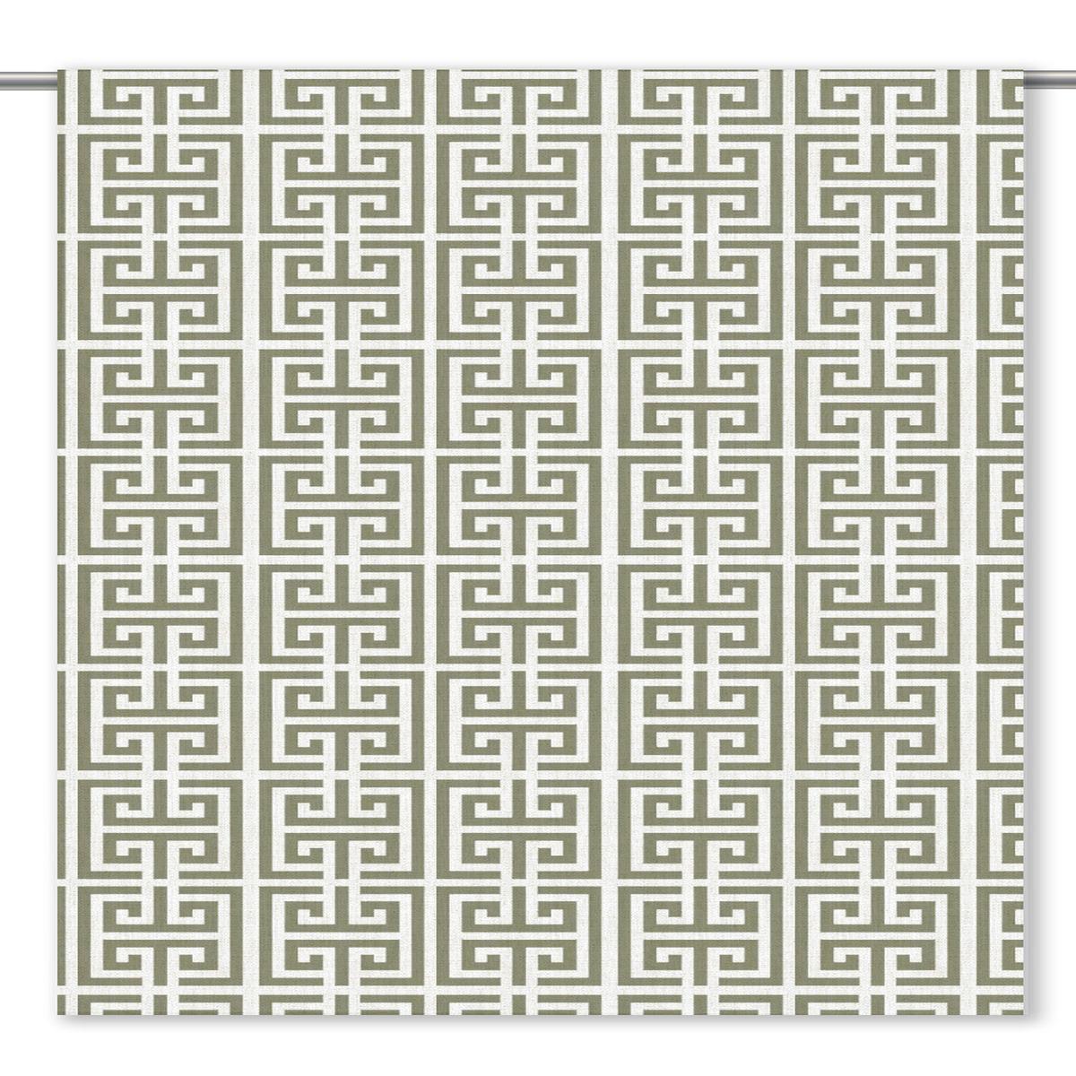 'Boston Fern' Fabric by the Yard (Moss Green/ White)