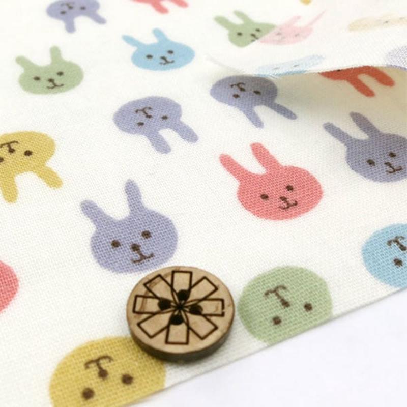[From quantity 5] Fabric double gauze (Double gauze) Rabbit KTS3217-A] COTTON KOBAYASHI