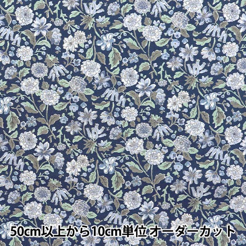 [Quantity starting from 5] Fabric "Broad Floral Japanese Pattern Black KTS7069-D" COTTON KOBAYASHI